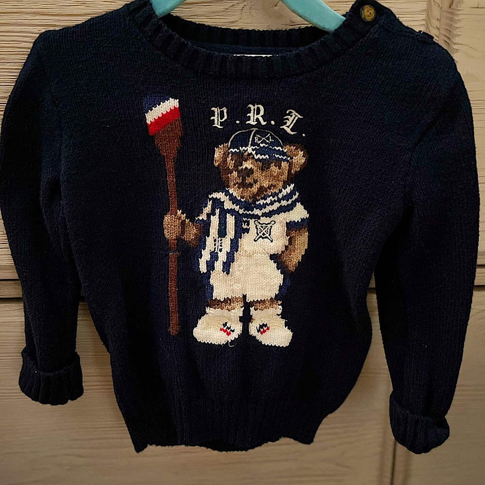 Ralph Lauren collection teddy sweater sz 24 months